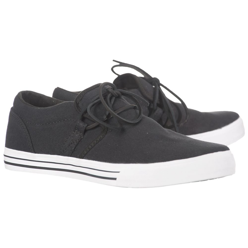 Baskets Basses Supra Cuban 1.5 Noir Black Canvas/White Homme | UGE-95137132